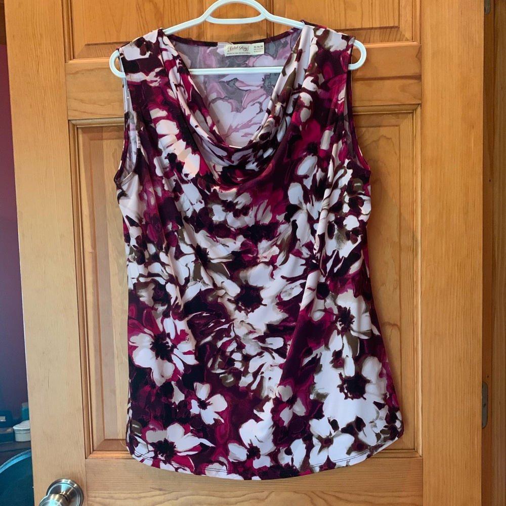 Faded Glory Drape Neck Sleeveless Blouse